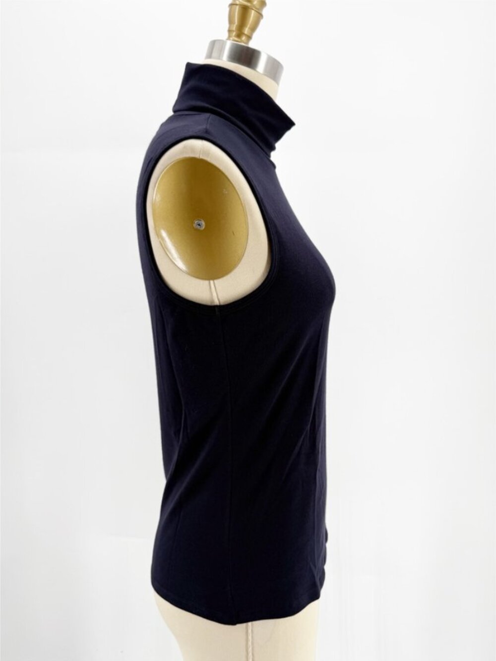 Theory Wendel Sleeveless Turtleneck Top in Deep Navy NEW M - Picture 3 of 14
